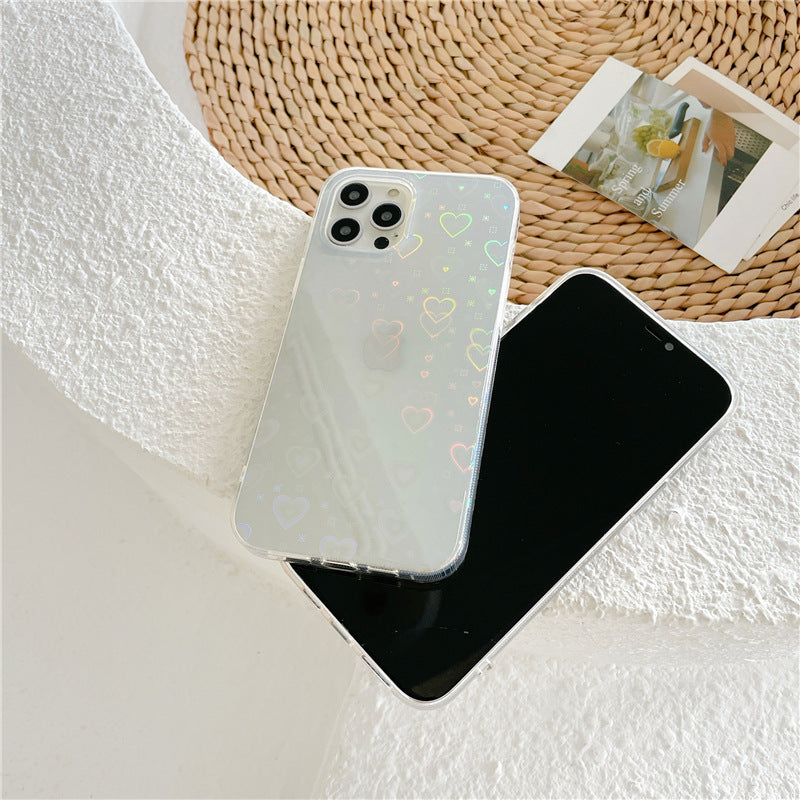 Laser Colorful Love Mobile Phone Soft Case Laser Colorful Love Mobile Phone Soft Case